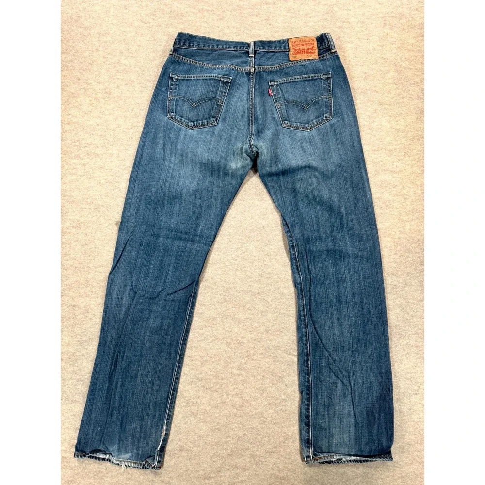 Levis 501 Original Straight Leg Jeans Mens 36x34 Blue Denim 14501-0033